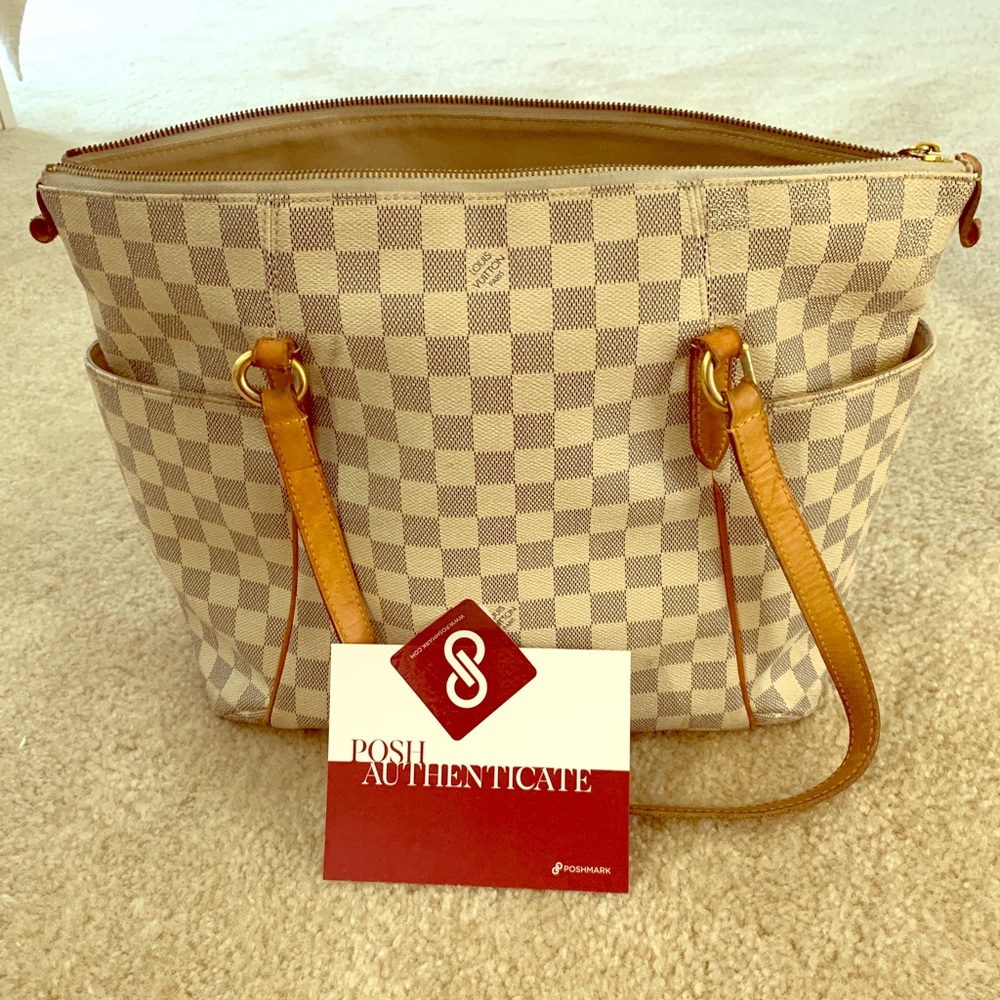 💯 Louis Vuitton tote bag totally MM AZUR damier